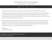 Tablet Screenshot of christmastreelotsupply.com